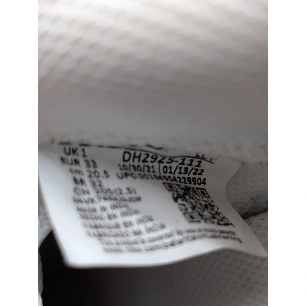Nike Kids‎ Shoes Air Force 1 Low Trainers Size 1.5Y White DH2925-111 Sneakers